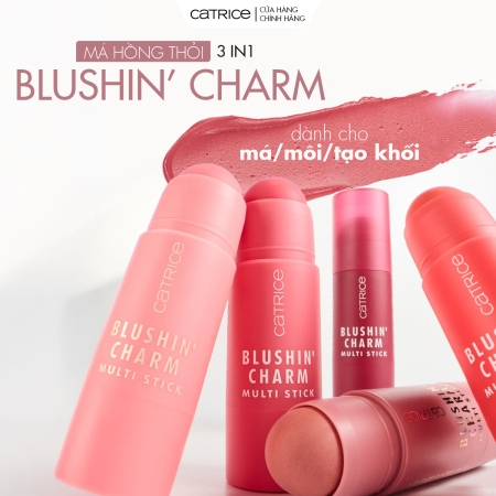 Thỏi má hồng 3in1 cho má - môi - tạo khối Catrice Blushin' Charm Multi Stick 5,5g