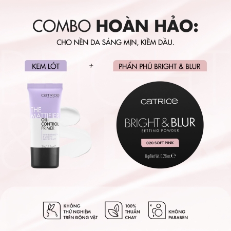 Phấn phủ mỏng nhẹ căng bóng nâng tone Catrice Bright&Blur Setting Powder