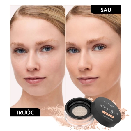 Phấn phủ mỏng nhẹ căng bóng nâng tone Catrice Bright&Blur Setting Powder