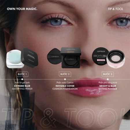 Phấn phủ mỏng nhẹ căng bóng nâng tone Catrice Bright&Blur Setting Powder