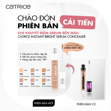 Che khuyết điểm serum bền màu Catrice Instant Bright Serum Concealer 5ml