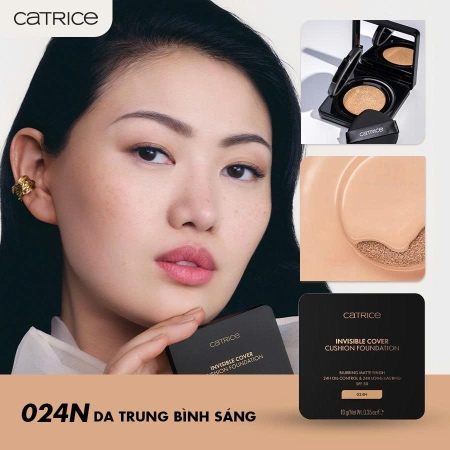 Phấn nước chống nắng Catrice Invisible Cover Cushion Foundation