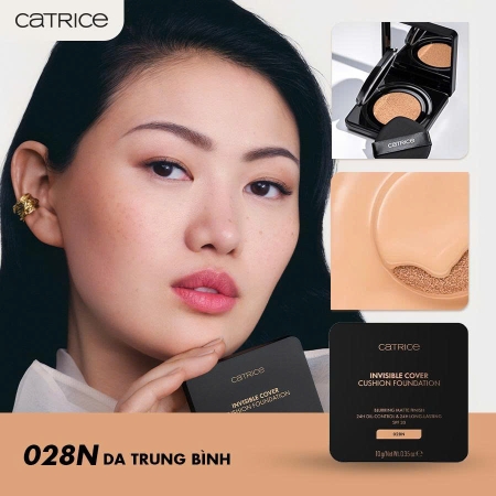Phấn nước chống nắng Catrice Invisible Cover Cushion Foundation