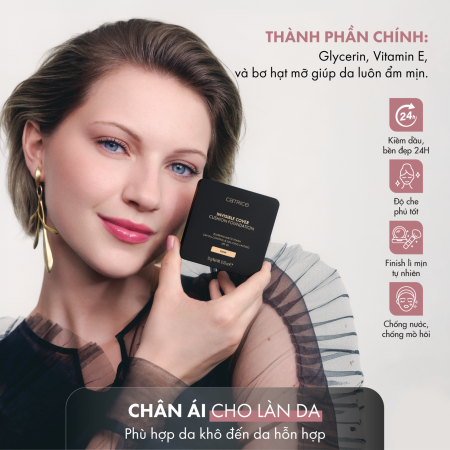 Phấn nước chống nắng Catrice Invisible Cover Cushion Foundation