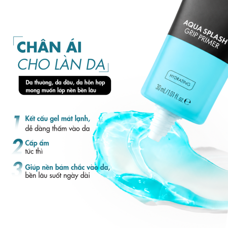 Kem lót dưỡng ẩm Aqua Splash Grip Primer