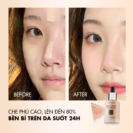 Kem nền kiềm dầu Catrice HD Liquid Coverage Foundation