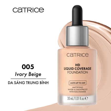 Kem nền kiềm dầu Catrice HD Liquid Coverage Foundation