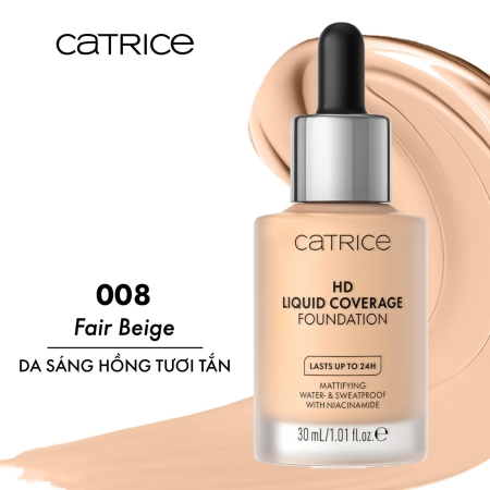 Kem nền kiềm dầu Catrice HD Liquid Coverage Foundation