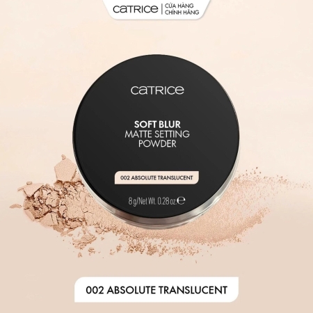 Phấn phủ mỏng nhẹ kiềm dầu Catrice Soft Blur Matte Setting Powder 8g