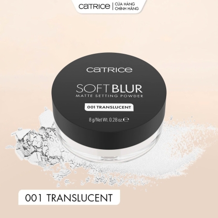 Phấn phủ mỏng nhẹ kiềm dầu Catrice Soft Blur Matte Setting Powder 8g
