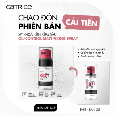 Xịt Khoá Nền Kiềm Dầu Catrice Oil-Control Matt Fixing Spray 16h